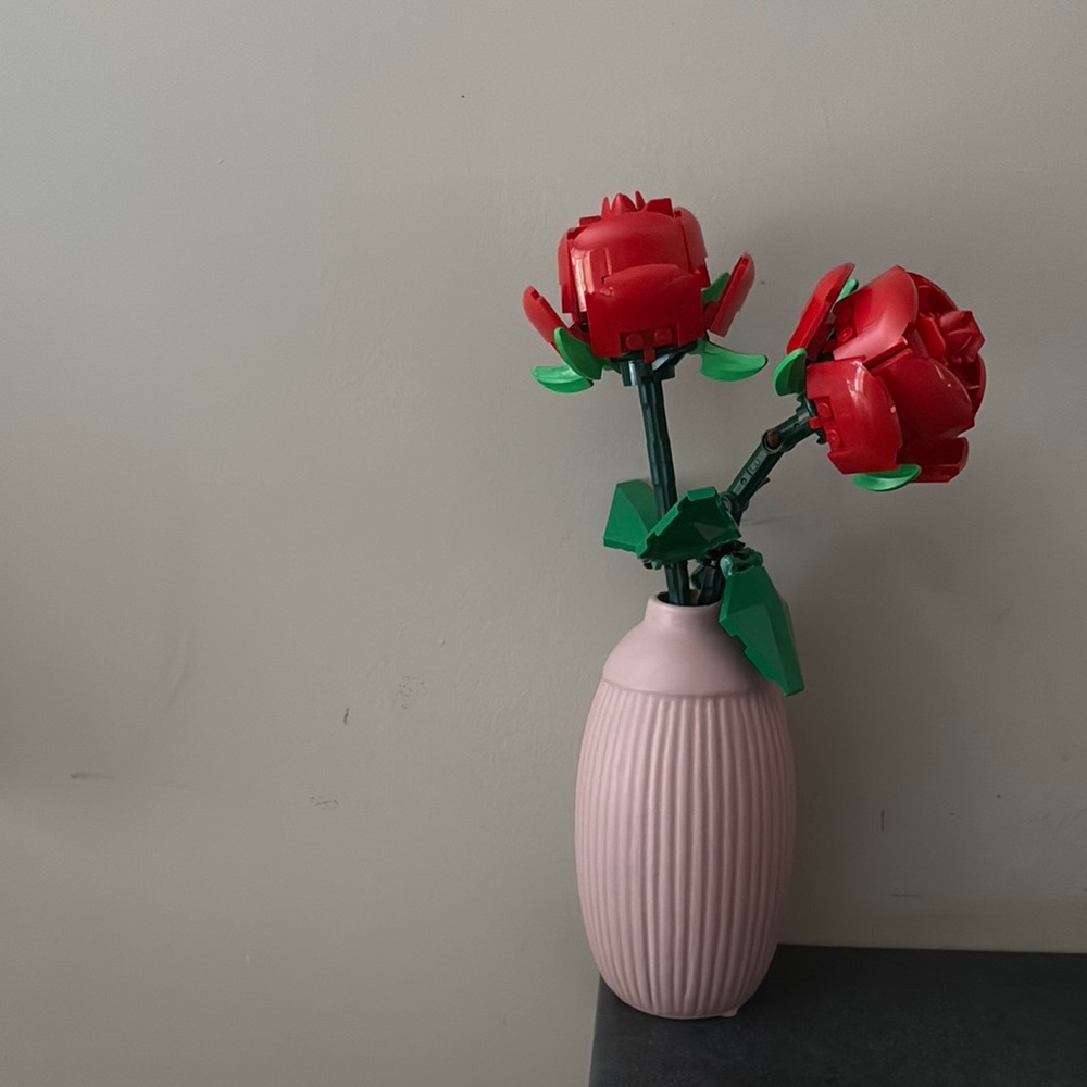Double Rose Lego Flower Set